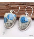 Boucles d'oreilles Jaspe K2 semi-ovales Bijoux en Jaspe K2 KC106.1