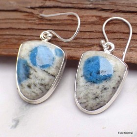 Boucles d'oreilles Jaspe K2 semi-ovales Bijoux en Jaspe K2 KC106.1