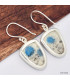Boucles d'oreilles Jaspe K2 semi-ovales Bijoux en Jaspe K2 KC106.1