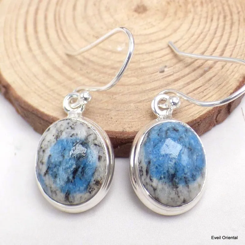 Boucles d'oreilles ovales Jaspe K2 - Bijoux en Jaspe K2