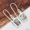Boucles d'oreilles Jaspe K2 rectangulaires Bijoux en Jaspe K2 KC106.4