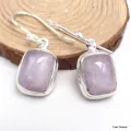 Boucles d'oreilles rectangulaires Kunzite - Boucles d'oreilles en pierres naturelles