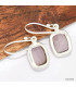 Boucles d'oreilles rectangulaires Kunzite Bijoux en Kunzite KC107