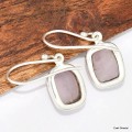Boucles d'oreilles rectangulaires Kunzite Bijoux en Kunzite KC107