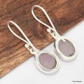 Boucles d'oreilles ovales Kunzite Bijoux en Kunzite KC107.1