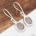 Boucles d'oreilles ovales Kunzite - Boucles d'oreilles en pierres naturelles