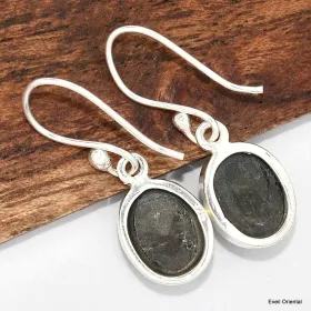 Boucles d'oreilles ovales Black Star Diopside - Bijoux en Black Star Diopside