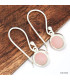 Boucles d'oreilles Opale rose forme ronde Bijoux en Opale Rose KC109