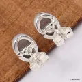 Boucles d'oreilles Pierre de lune grise - Boucles d'oreilles en pierres naturelles