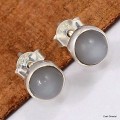 Clous d'oreilles Pierre de lune Sri Lanka Bijoux en Pierre de Lune du Sri Lanka KC110.2