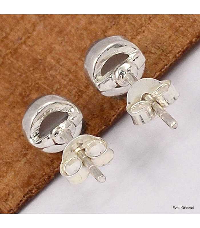 Clous d'oreilles Pierre de lune Sri Lanka Bijoux en Pierre de Lune du Sri Lanka KC110.2