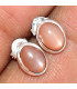 Clous d'oreilles marquise authentique Pierre de lune Bijoux en Pierre de Lune du Sri Lanka KC110.3