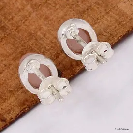 Clous d'oreilles marquise authentique Pierre de lune - Boucles d'oreilles en pierres naturelles