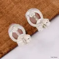 Clous d'oreilles marquise authentique Pierre de lune - Boucles d'oreilles en pierres naturelles