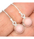 Boucles d'oreilles Opale rose forme ronde Bijoux en Opale Rose KC109
