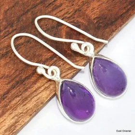 Boucles d'oreilles Améthyste véritable - Boucles d'oreilles en pierres naturelles