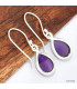 Boucles d'oreilles Améthyste véritable Boucles d'oreilles en pierres KC111