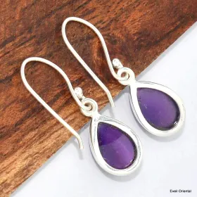Boucles d'oreilles Améthyste véritable - Boucles d'oreilles en pierres naturelles