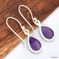 Boucles d'oreilles Améthyste véritable Boucles d'oreilles en pierres KC111