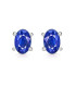 Clous d'oreilles en Saphir facetté Bijoux en saphir bleu KC112