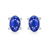 Clous d'oreilles en Saphir facetté Bijoux en saphir bleu KC112