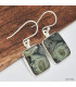 Boucles d'oreilles en Jaspe Kambaba rectangulaires Bijoux en Jaspe KC113.1