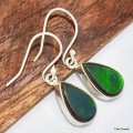 Boucles d'oreilles Ammolite verte grade AAA Bijoux en Ammolite KC114