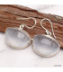 Boucle d'oreilles semi-rondes en Sélénite Boucles d'oreilles en pierres KC115