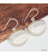 Boucle d'oreilles semi-rondes en Sélénite Boucles d'oreilles en pierres KC115