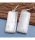 Boucle d'oreilles rectangulaires en Sélénite Boucles d'oreilles en pierres KC115.1