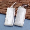 Boucle d'oreilles rectangulaires en Sélénite Boucles d'oreilles en pierres KC115.1