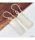 Boucle d'oreilles rectangulaires en Sélénite Boucles d'oreilles en pierres KC115.1