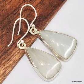 Boucle d'oreilles Sélénite forme libre - Boucles d'oreilles en pierres naturelles