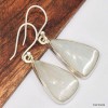 Boucle d'oreilles Sélénite forme libre Boucles d'oreilles en pierres KC115.2
