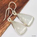 Boucle d'oreilles Sélénite forme libre - Boucles d'oreilles en pierres naturelles