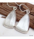 Boucle d'oreilles Sélénite forme libre Boucles d'oreilles en pierres KC115.2