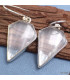 Boucle d'oreilles Selenite forme losange Boucles d'oreilles en pierres KC115.4