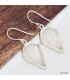 Boucle d'oreilles Selenite forme losange Boucles d'oreilles en pierres KC115.4