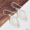 Boucle d'oreilles Selenite forme losange Boucles d'oreilles en pierres KC115.4