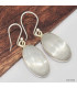 Boucle d'oreilles Selenite ovales allongées Boucles d'oreilles en pierres KC115.5