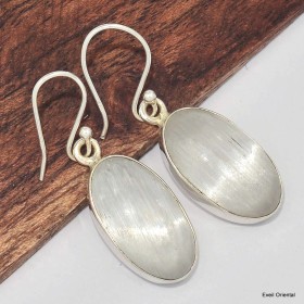 Boucle d'oreilles Selenite ovales allongées Boucles d'oreilles en pierres KC115.5