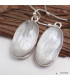 Boucle d'oreilles Selenite ovales allongées Boucles d'oreilles en pierres KC115.5