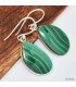 Boucles d'oreilles Malachite forme libre Bijoux en Malachite KC116