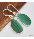 Boucles d'oreilles Malachite forme libre Bijoux en Malachite KC116