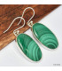 Boucles d'oreilles ovales en Malachite Bijoux en Malachite KC116.3