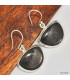 Boucles d'oreilles Hypersthène demi-lune Boucles d'oreilles en pierres KC117.1