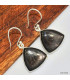 Boucles d'oreilles triangulaires en Hypersthene Boucles d'oreilles en pierres KC117.2