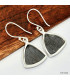 Boucles d'oreilles triangulaires en Hypersthene Boucles d'oreilles en pierres KC117.2