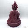 Grande Statue Bouddha rouge Amitabha 27 cm - Statuettes bouddhistes tibétaines artisanales