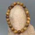 Bracelet mala tibétain en Oeil de Chat - Bracelet en perles et Pierres naturelles